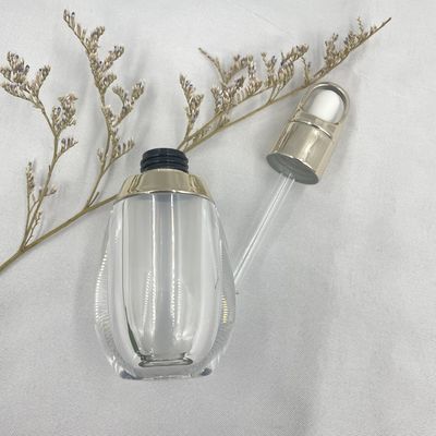 Egg Shape White Dropper Bottle Custom 10ml Acrylic PP Double Wall