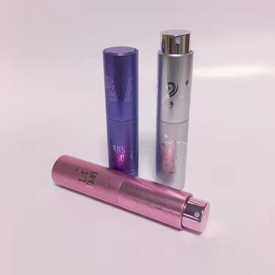 10ML Aluminum Shell Embossed Screw Perfume Spray Bottle Refill Luxury Design