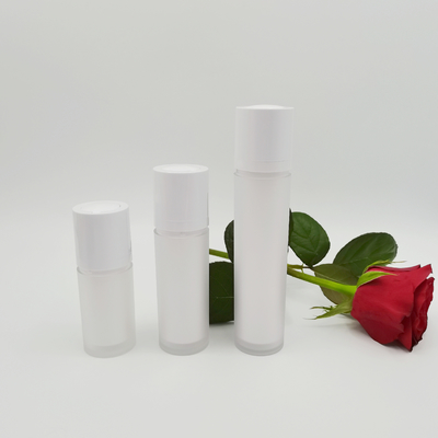 স্কিন কেয়ারের জন্য 15ml 30ml 50ml রাউন্ড রোটারি ডাবল ওয়াল এয়ারলেস পাম্প বোতল