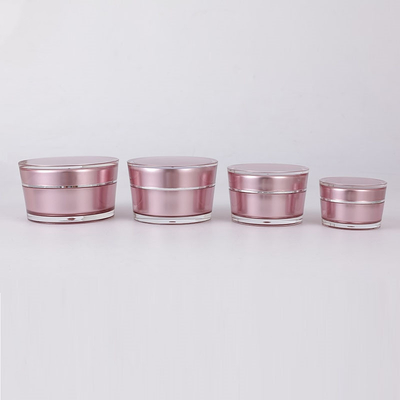 15g 30g 50g 75g বিলাসবহুল বৃত্তাকার বেভেল আকৃতির খালি এক্রাইলিক ক্রিম জার কসমেটিক প্যাকেজিং ঢাকনা সহ প্রসাধনীর জন্য