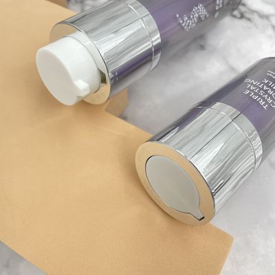 স্কিন কেয়ারের জন্য 15ml 30ml 50ml রাউন্ড রোটারি ডাবল ওয়াল এয়ারলেস পাম্প বোতল