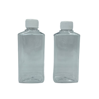 Refillable স্কয়ার পিইটি পাম্প বোতল মাউথওয়াশ 250ml সাদা ক্যাপ সঙ্গে পরিষ্কার