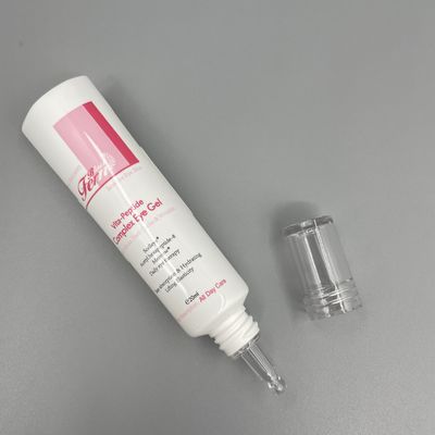 কাস্টমাইজড কালার খালি স্কুইজ টিউব 20ml 40ml ক্লিয়ার ক্যাপ ব্যাস 25mm চোখের জেলের জন্য