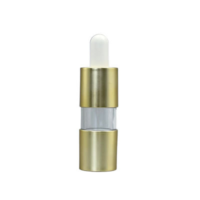গোল্ড খালি অপরিহার্য তেলের বোতল 20ml 0.25ml ডোজ বাল্ব সহ UV লেপ তরল ড্রপার