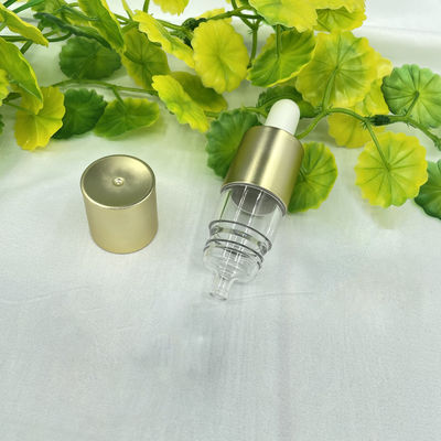 গোল্ড খালি অপরিহার্য তেলের বোতল 20ml 0.25ml ডোজ বাল্ব সহ UV লেপ তরল ড্রপার