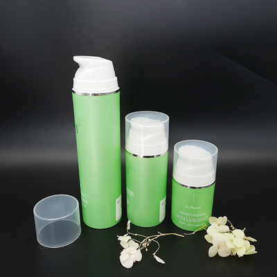 পিসিআর উপাদান 50ml 100ml 150ml 200ml ঐচ্ছিক কালার স্ন্যাপ অন পিপি এয়ারলেস পাম্প বোতল